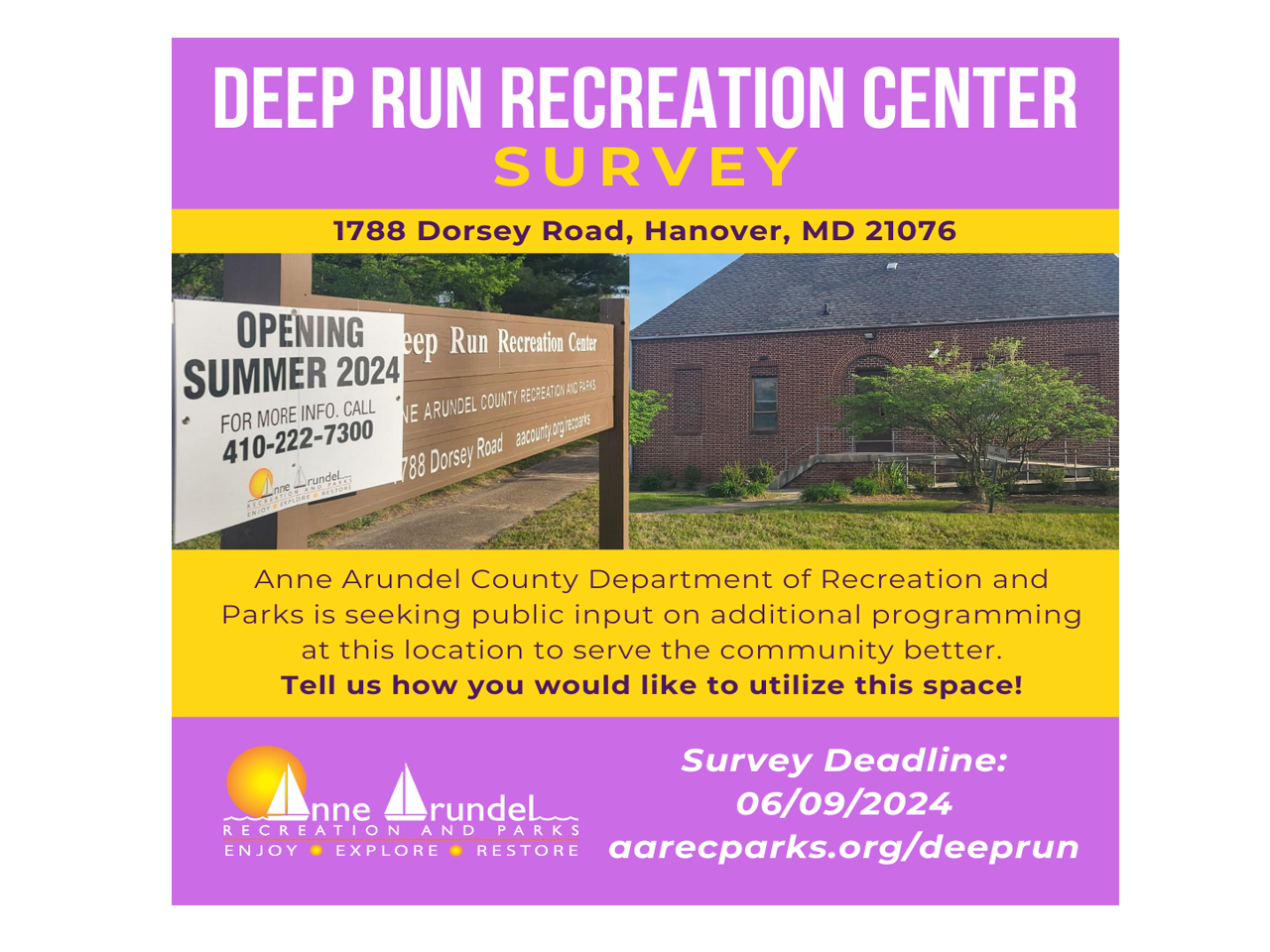 Deep Run Recreation Center Survey